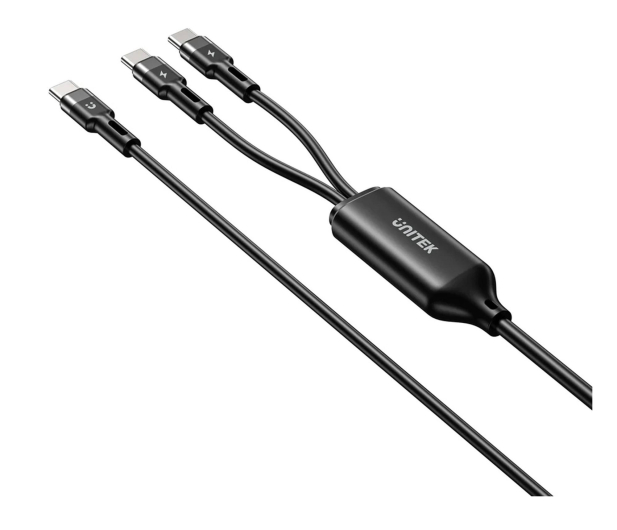 UNITEK Kabel 2w1 USB-C PD 100W silikonowy 1,8 m C14146ABK01-1.8M - 1369157 - zdjęcie 2